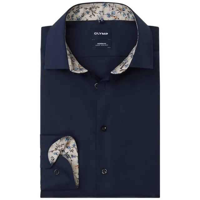 Olymp slim fit overhemd - donkerblauw, foto 2