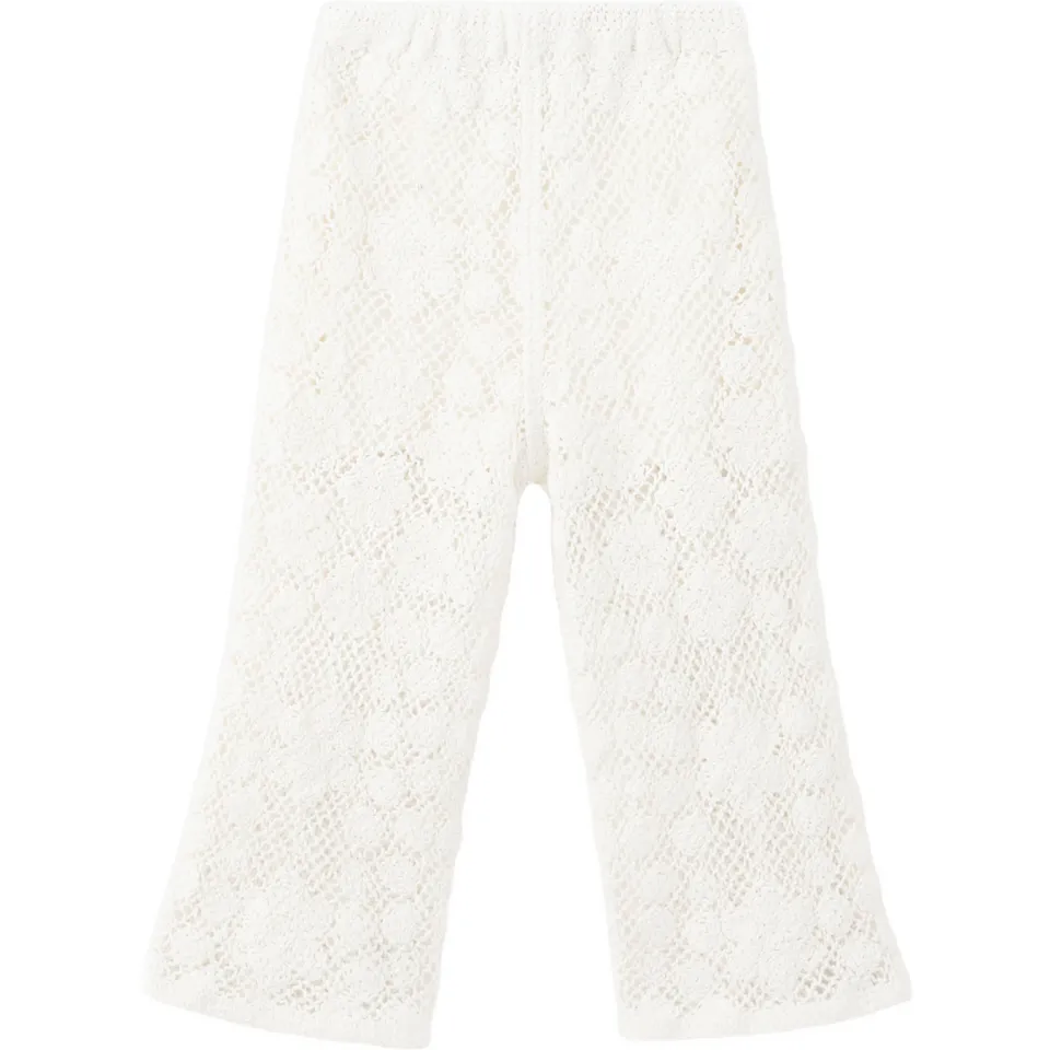 Mango Kids gehaakte broek ecru, foto 3