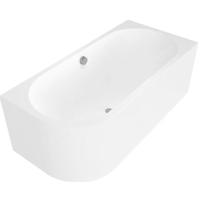 Polysan Viva ligbad 170x75x60 cm asymmetrisch rechts wit