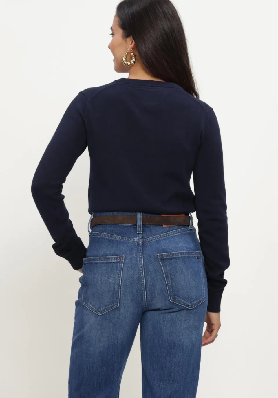 Tommy Jeans Dames Truien & Vesten Tjw Flag Crew Neck Sweater Ext - Donkerblauw, foto 3