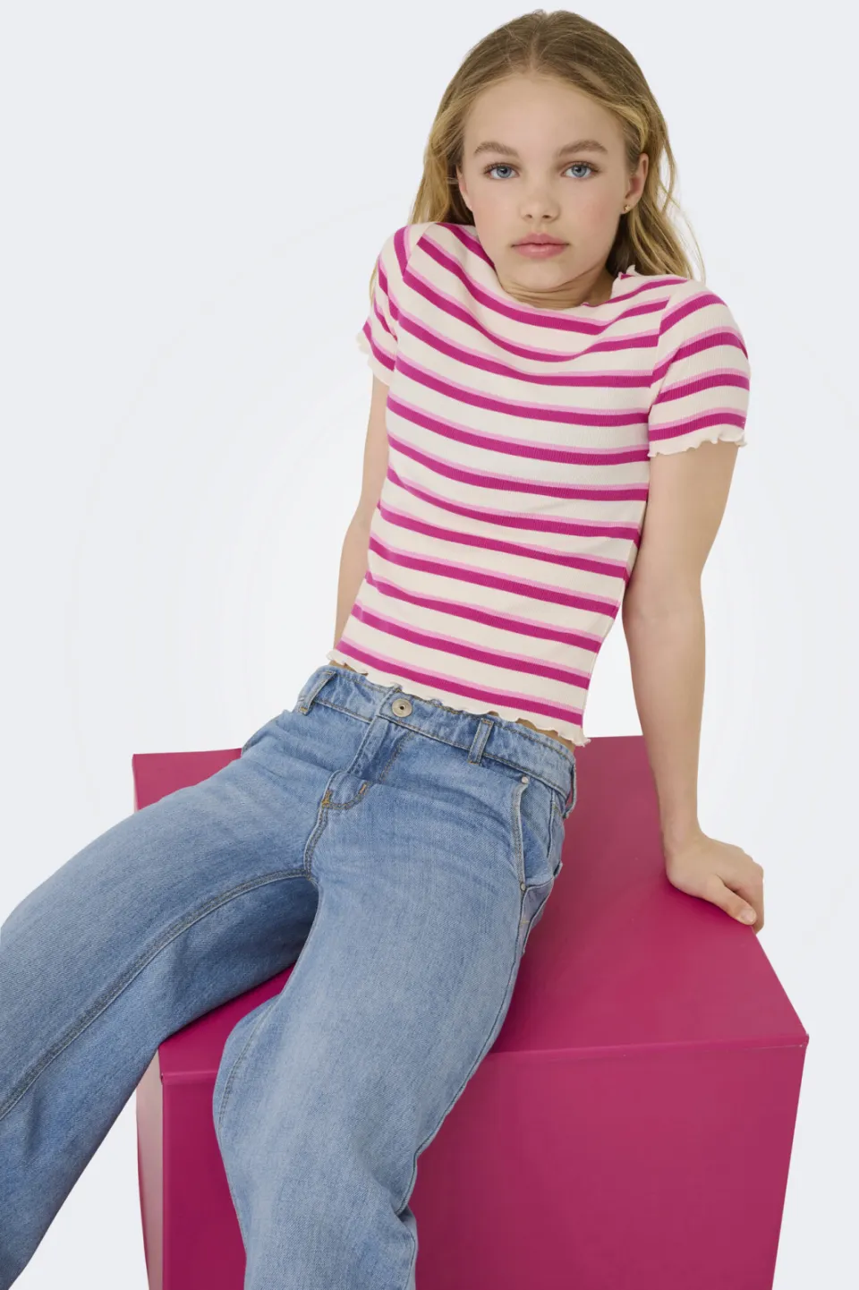 KIDS ONLY GIRL wide leg jeans KOGCOMET light blue denim, foto 5