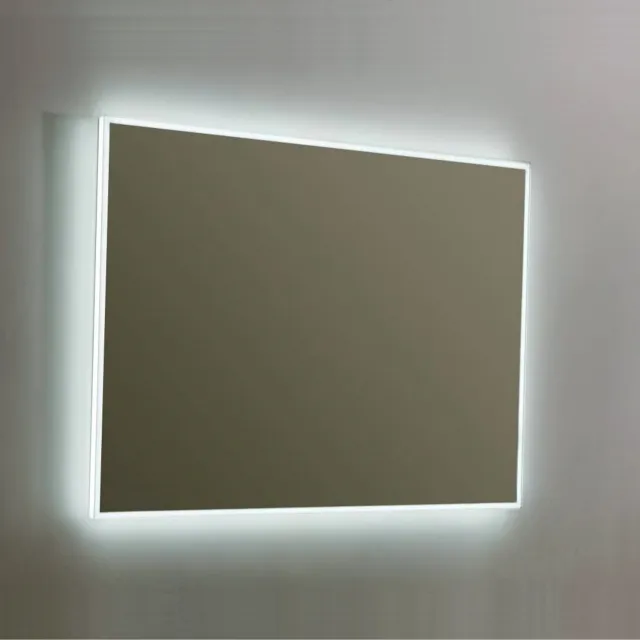 Sanilux Spiegel Sanilux Mirror Infinity 80x70x4,1 cm Aluminium met LED Verlichting en Spiegelverwarming