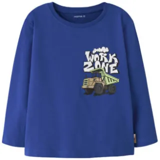 NAME IT longsleeve met print blauw