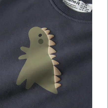 NAME IT BABY rechtvallende sweater met print - donkerblauw Printopdruk diep donkerblauw, foto 3