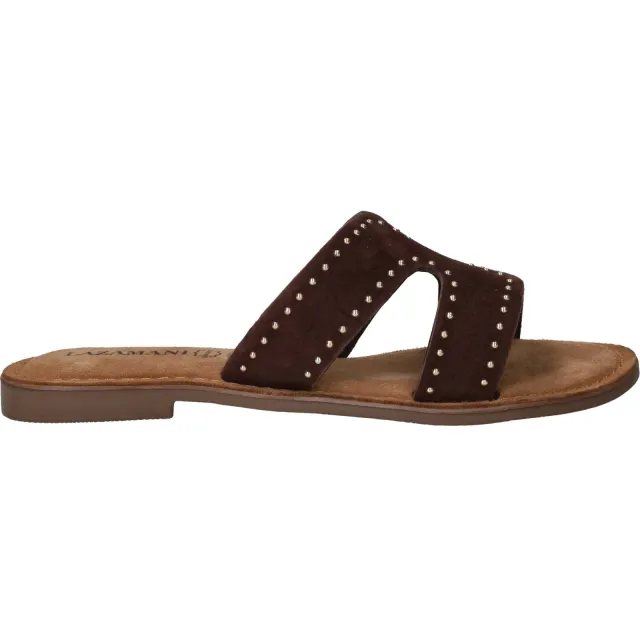 Lazamani Lina Small Studs slipper bruin, foto 2