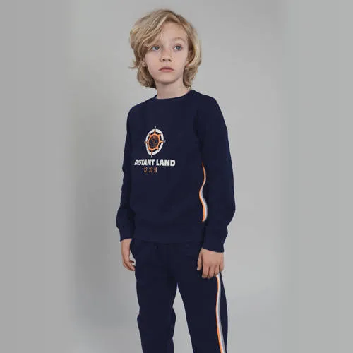 TYGO & vito sweater met print - donkerblauw, foto 4