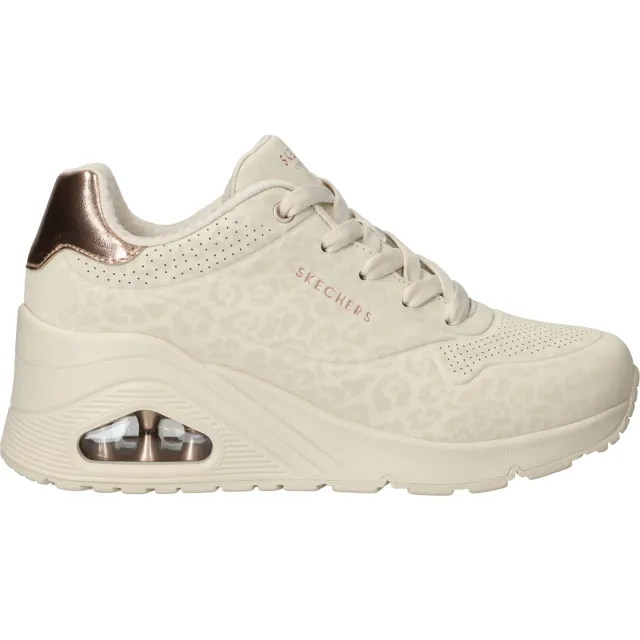 Skechers Uno Wedge Safari Daze sneakers gebroken wit