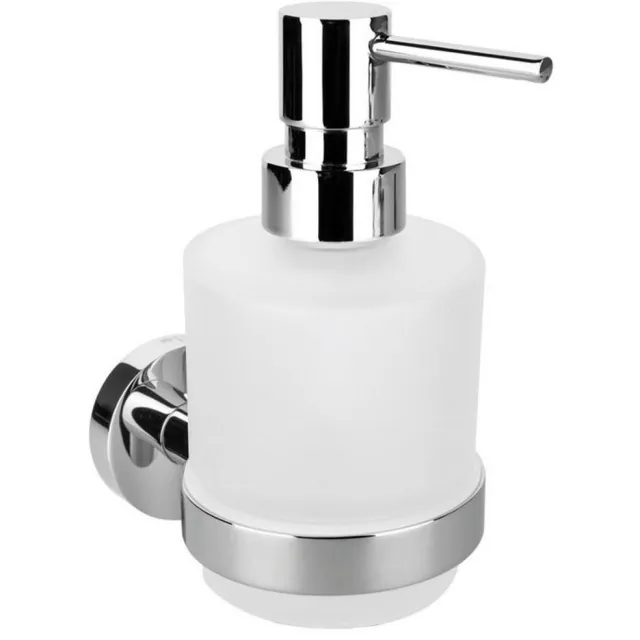 Sapho Zeepdispenser Sapho X-Round Hangend 150 ML Chroom / Melkglas