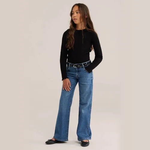 WE Fashion longsleeve zwart stretchkatoen, foto 3