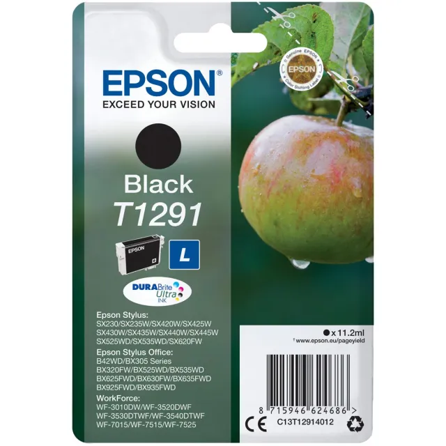 Epson T1291 HC Zwart (Appel)