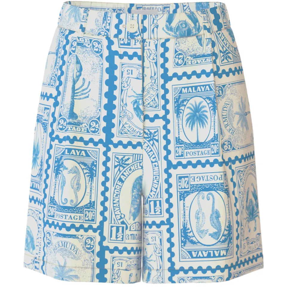 Object Objvima high waist korte broek blauw, foto 2