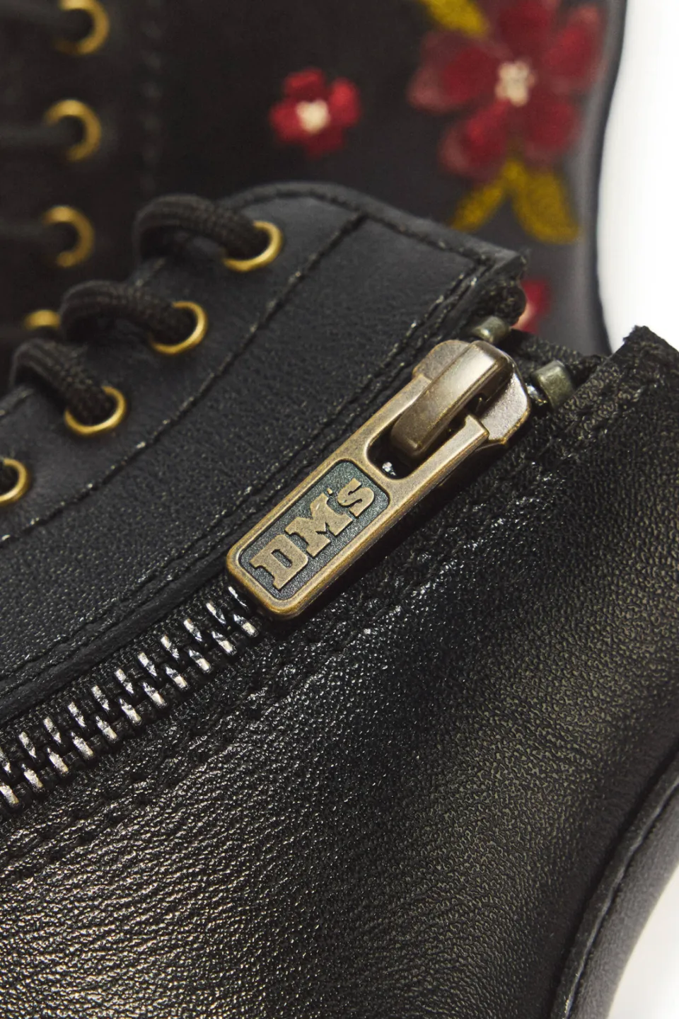 Dr. Martens 1460 Pascal leren gebloemde enkelboots met borduursels - zwart, foto 6