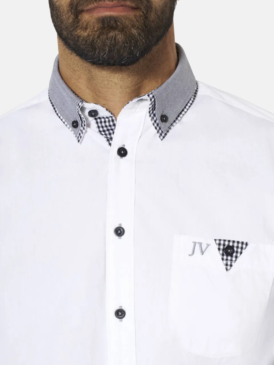Jan Vanderstorm +FIT Collectie regular casual overhemd Plus wit, foto 6