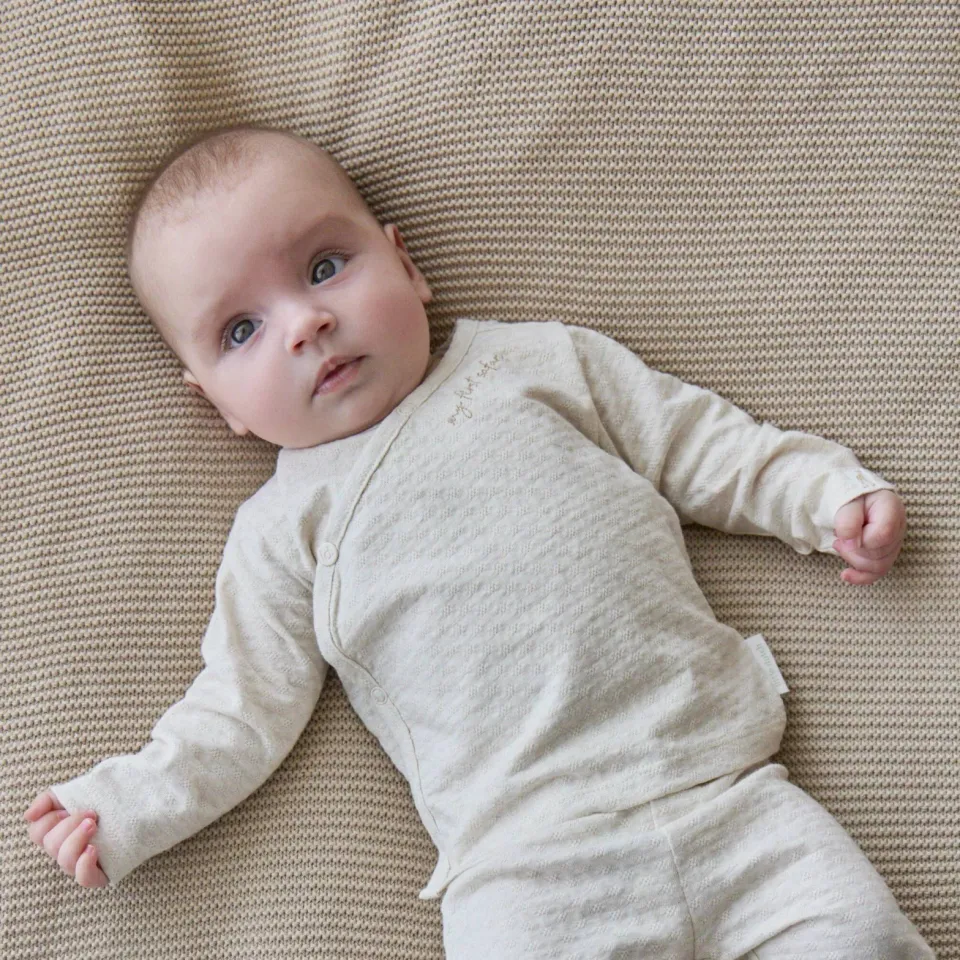Little Dutch longsleeve met tekst beige