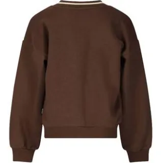 Retour Jeans oversized sweater met print - bruin/wit, foto 3