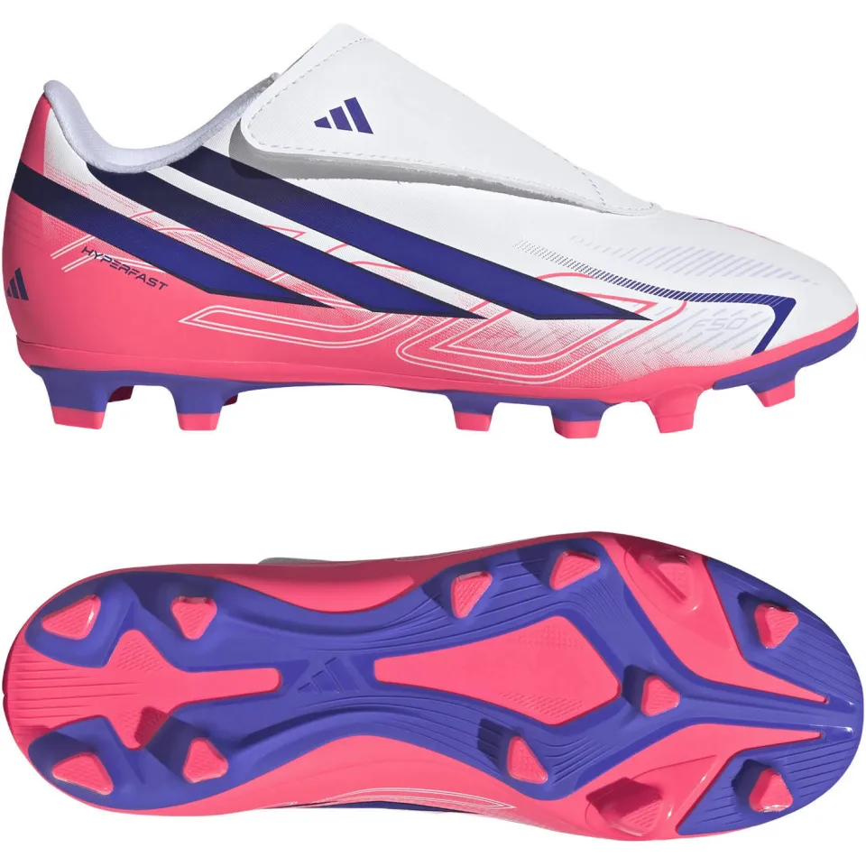 Adidas Performance F50 Hyperfast Club junior imitatieleren voetbalschoenen - roze/paars, foto 2