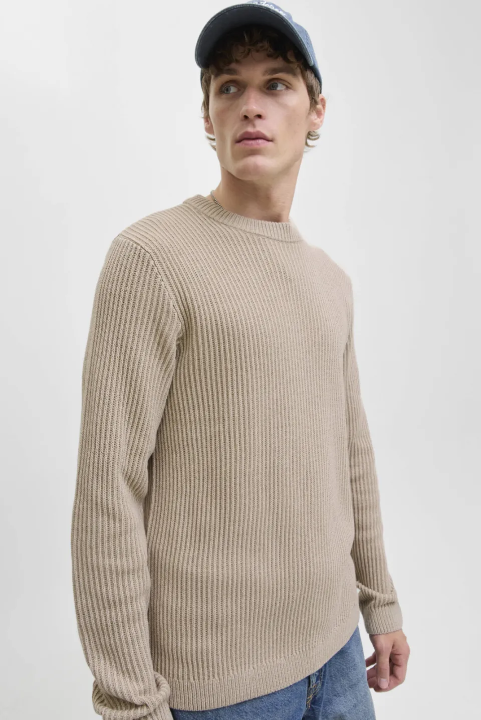 Jack & Jones ESSENTIALS regular fit gebreide trui - moonbeam, foto 5