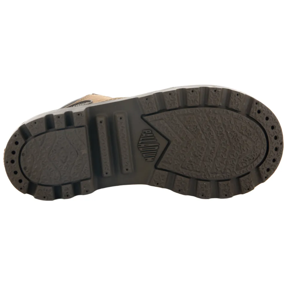 Palladium Schoolkind leren veterschoenen met profielzool - cognac, foto 5