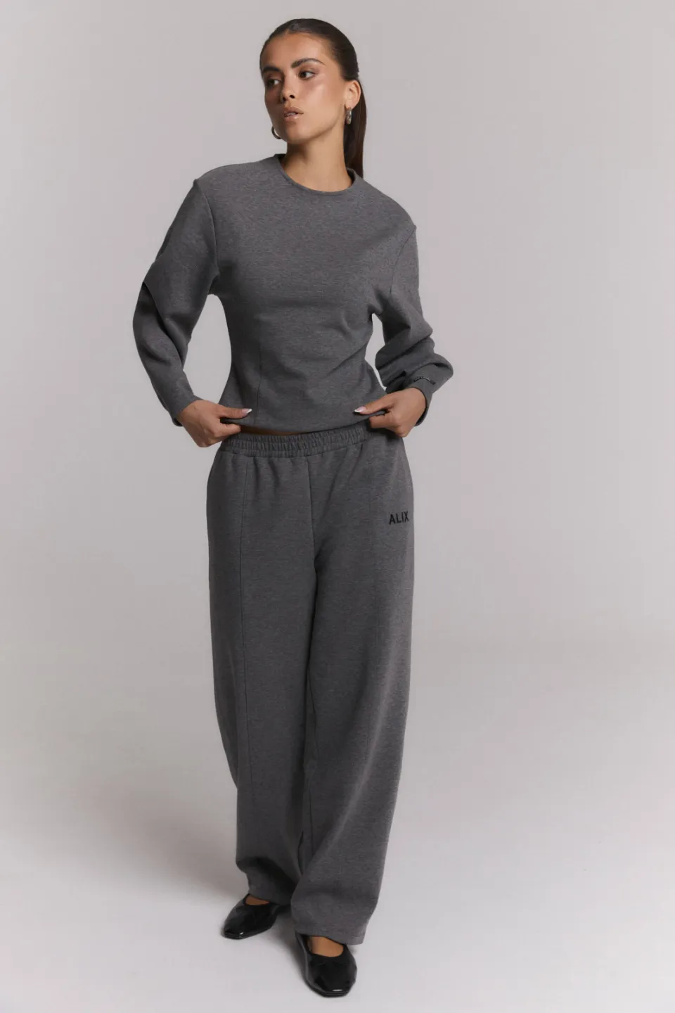 Alix The Label getailleerde top grijs