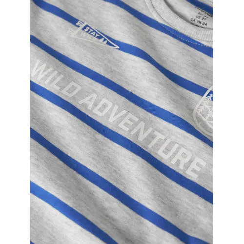 NAME IT MINI gestreepte longsleeve grijs, foto 3
