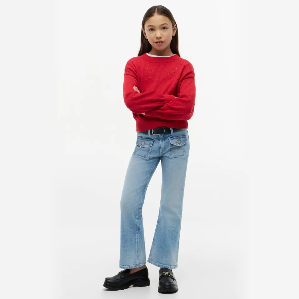 Tommy Hilfiger flared jeans light blue denim Denim Light 01