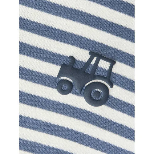 NAME IT MINI longsleeve met streepdessin blauw, foto 4