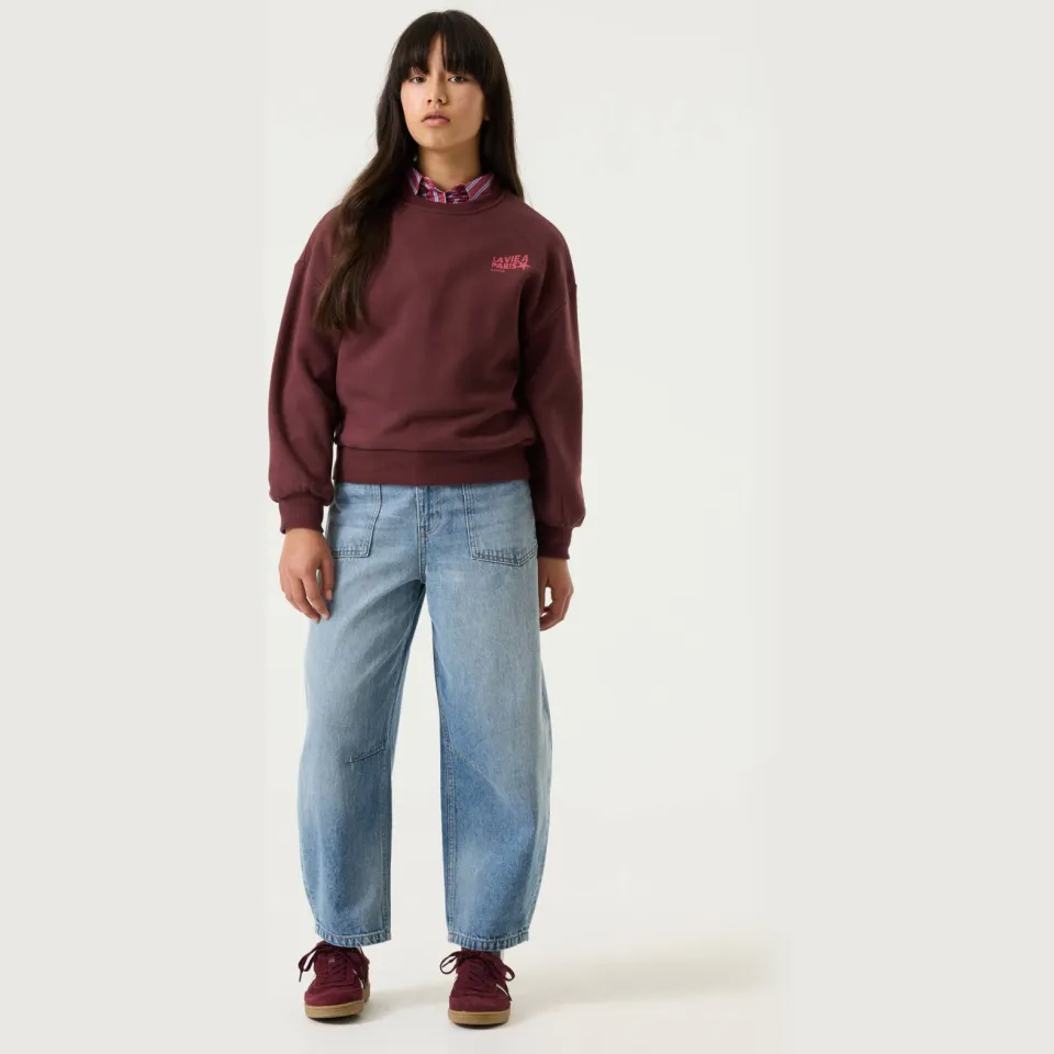 Garcia rechtvallende sweater met backprint - donkerrood, foto 4