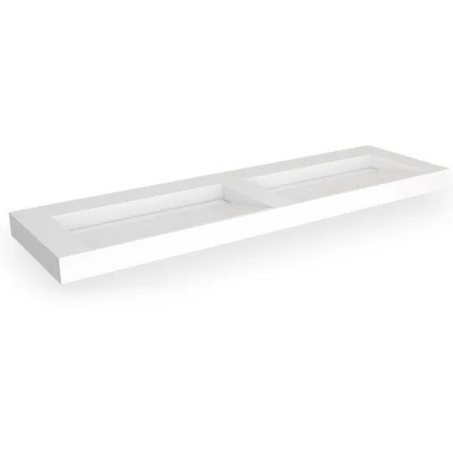 EH Design Opbouw Wastafel EH Design Stretto 1605x455x80 mm Solid Surface Mat Wit