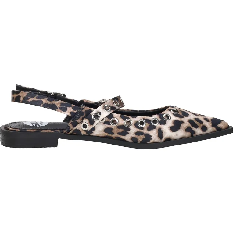 Sub55 Slingback ballerina luipaardprint beige, foto 4
