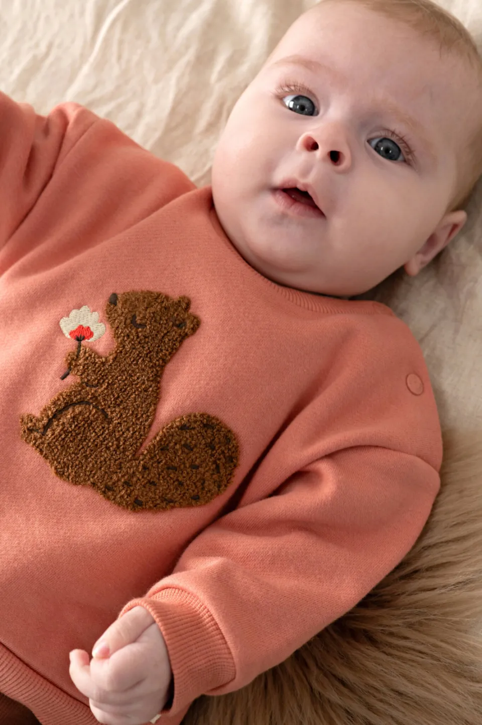 Feetje sweater Forest Garden - zalm, foto 3