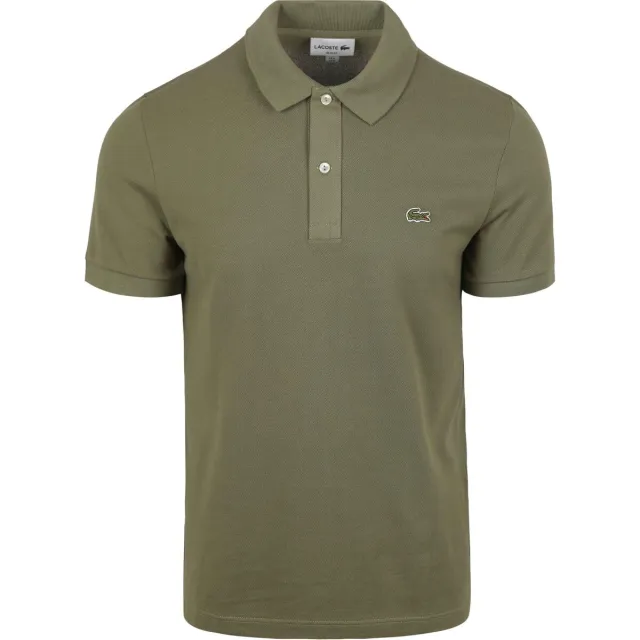 Lacoste T-shirt Lacoste Poloshirt Pique Olijfgroen