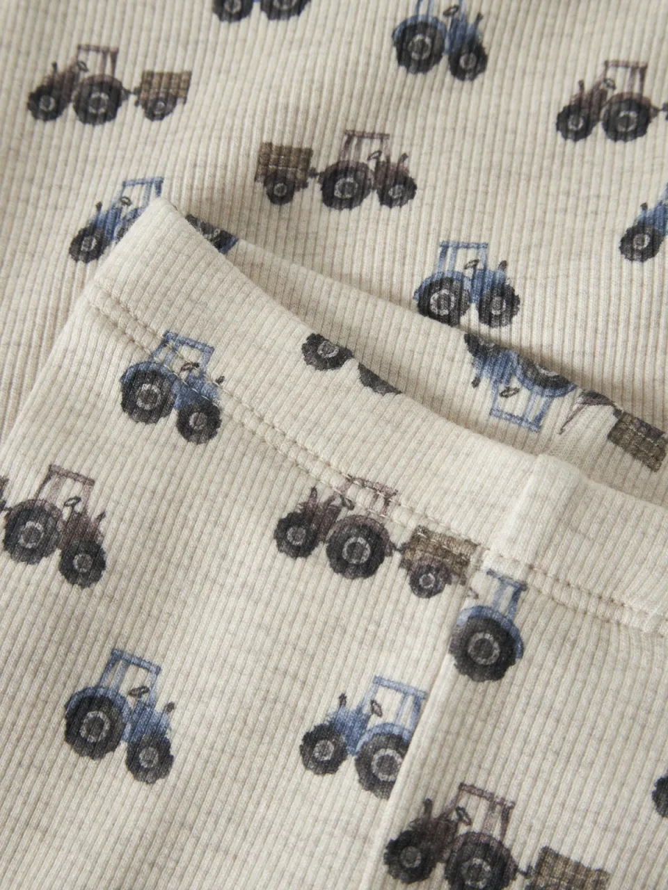 NAME IT BABY gebreide casual broek met print beige, foto 3