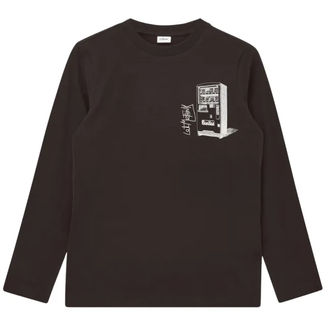 S.Oliver longsleeve met print donkerbruin, foto 2
