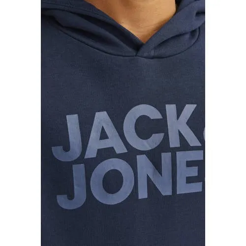 Jack & Jones JUNIOR hoodie JJECORP met tekst donkerblauw, foto 5