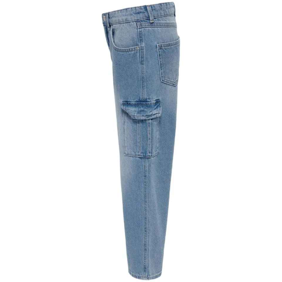 Only KOGHARMONY wide cargo jeans lichtblauw light blue denim, foto 3