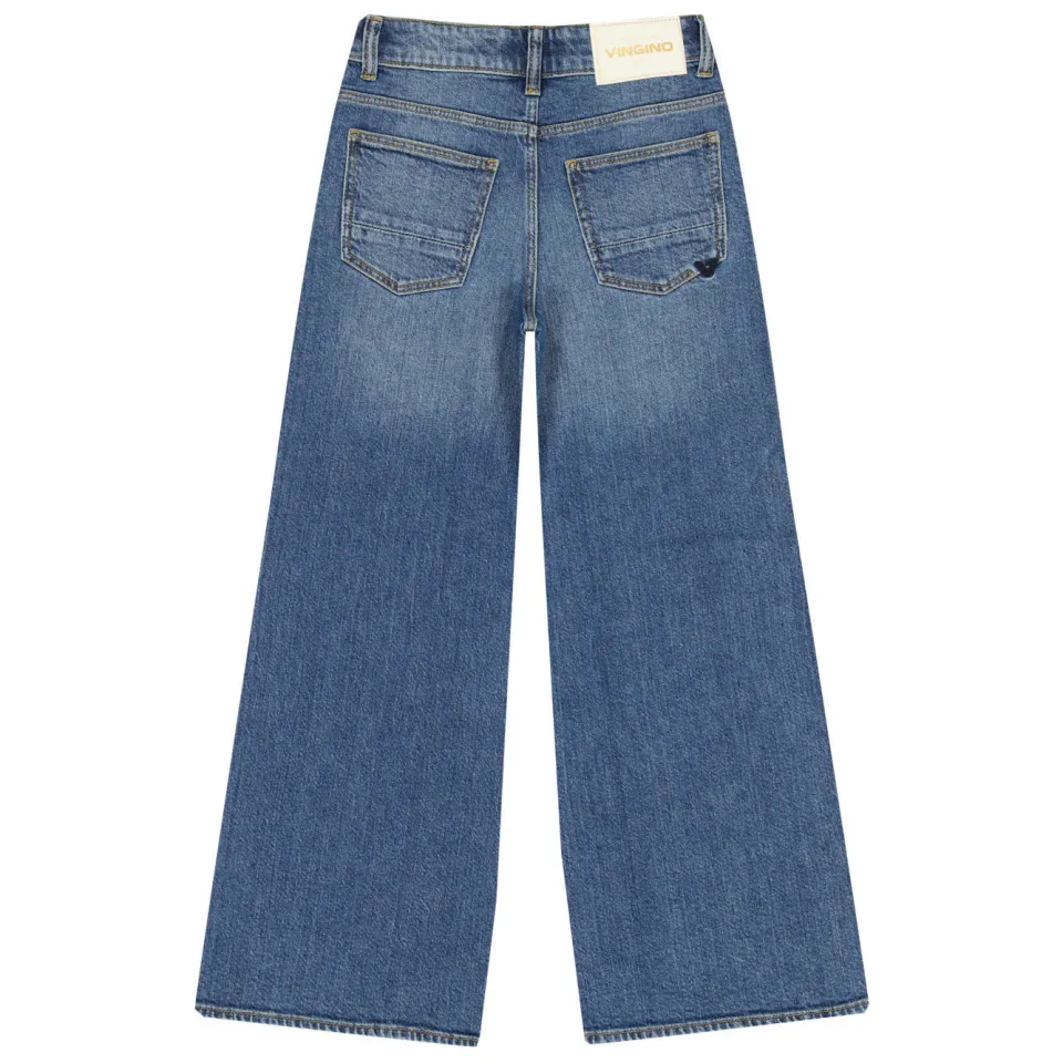 Vingino Cita high waist wide leg jeans - medium blue denim, foto 3