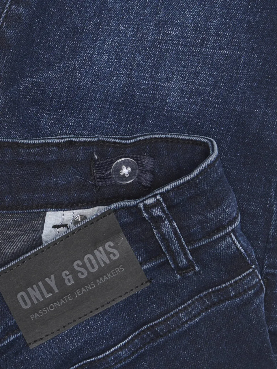 Only & Sons JUNIOR slim fit jeans met backprint dark blue denim, foto 6