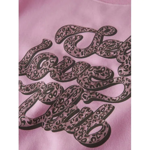 NAME IT KIDS sweater met tekst - roze Tekst, foto 3