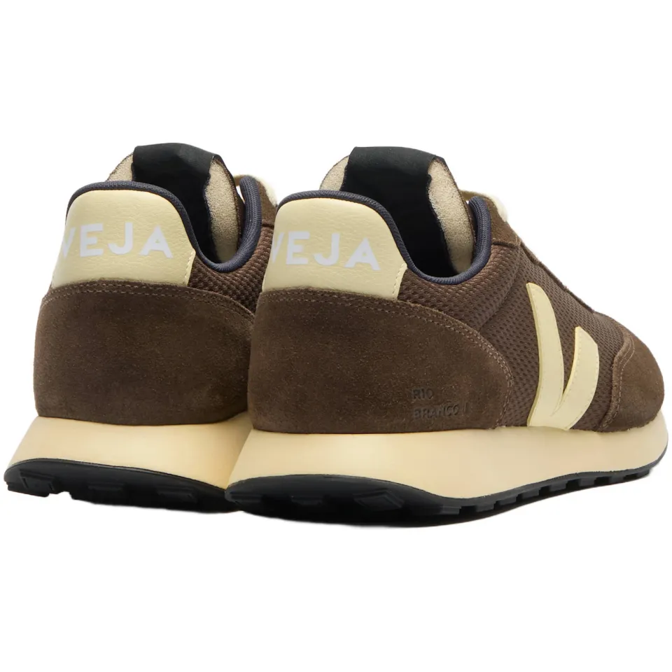 Veja Rio Branco II suède sneakers met logo - donkerbruin/wit, foto 7