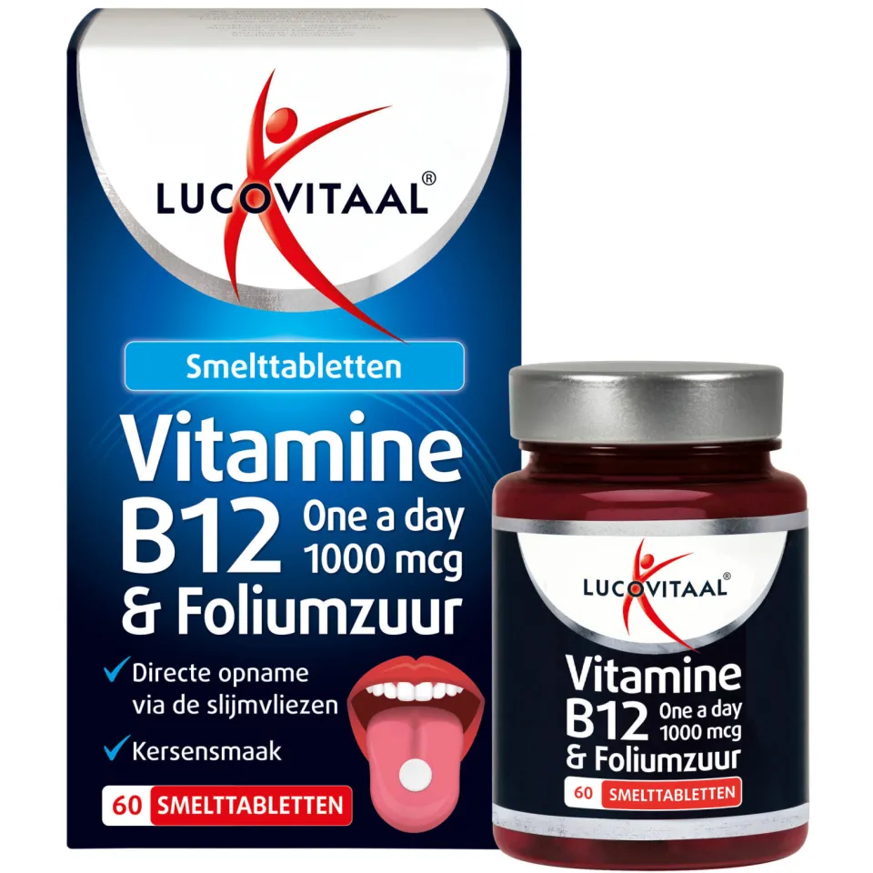 Lucovitaal Vitamine B12 & Foliumzuur smelttabletten