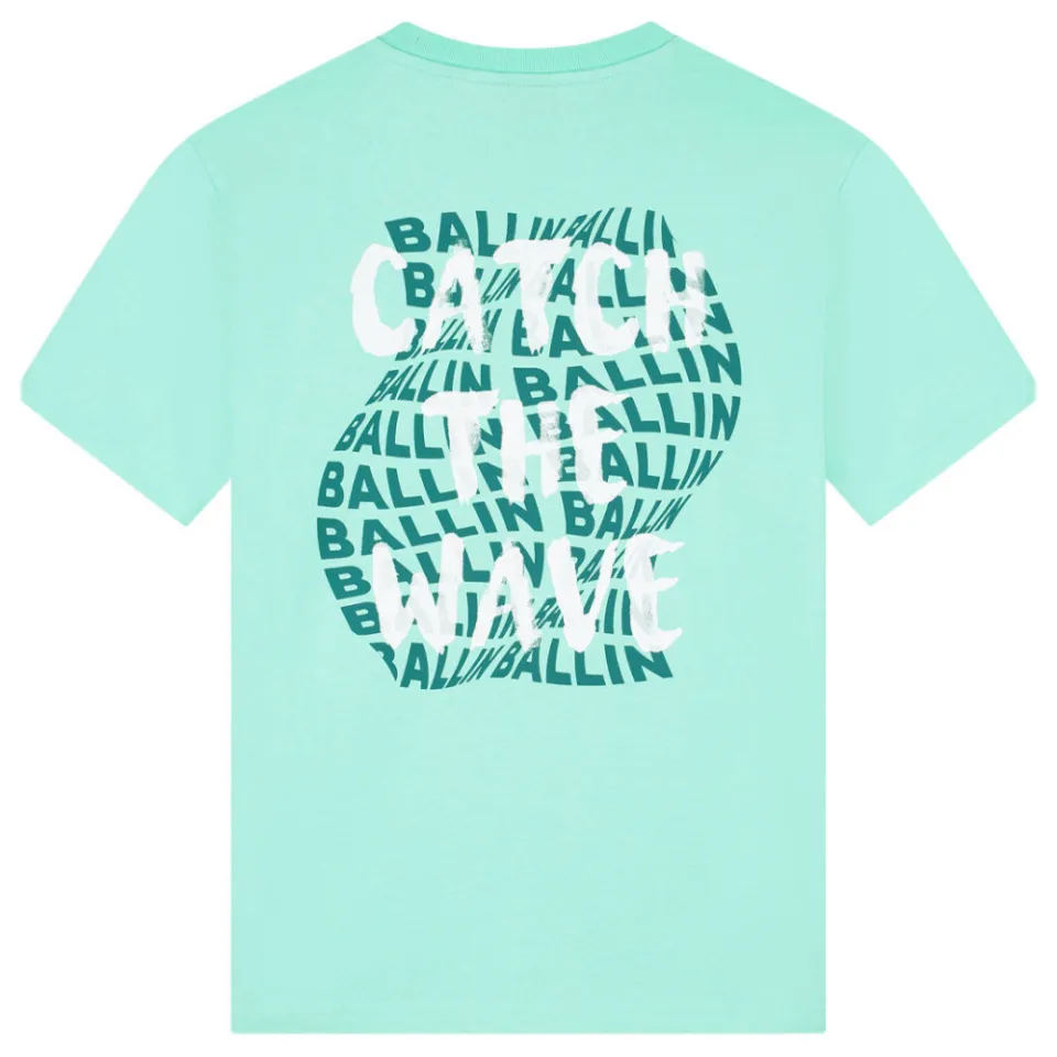 Ballin T-shirt met backprint mintgroen, foto 4