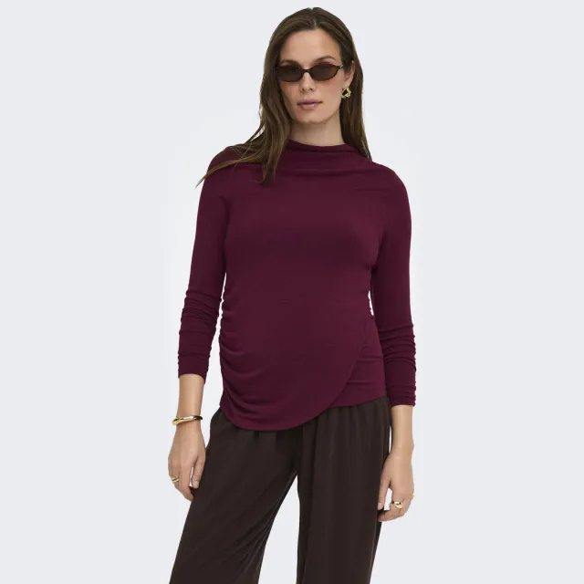 Only MATERNITY zwangerschapstop - aubergine