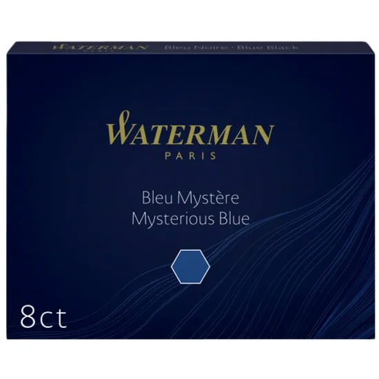 Waterman Inktpatroon waterman nr 23 lang blauwzwart pak 8 stuks