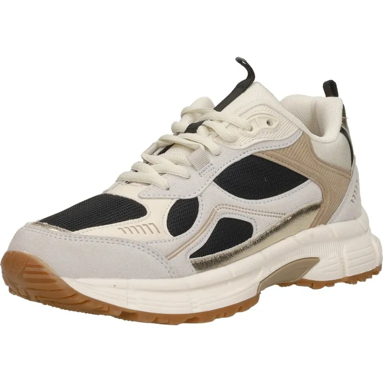 Sub55 lage sneakers beige textiel, foto 3