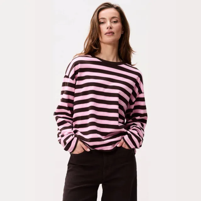 Catwalk Junkie gestreepte longsleeve roze, foto 3