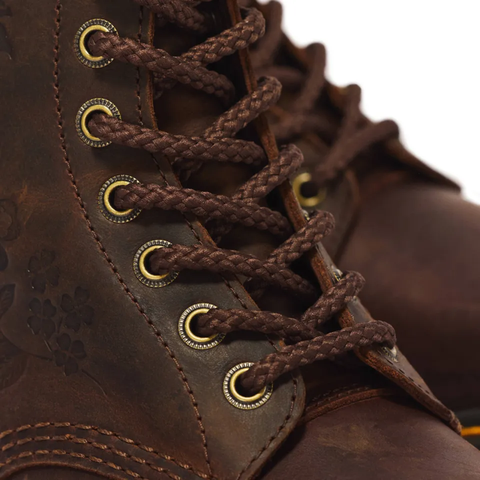Dr. Martens 1460 Pascal Emboss Flora leren veterboots met print - donkerbruin, foto 6