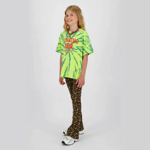 Vingino flared broek met panterprint bruin, foto 3