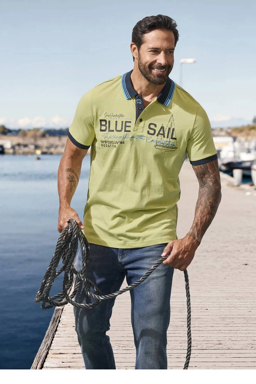 Jan Vanderstorm +FIT Collectie regular polo Plus Size TORSON lichtgroen