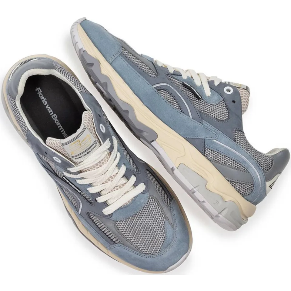 Floris Van Bommel De Rezer 01.22 suède sneakers lichtblauw blauw, foto 5