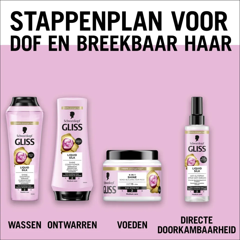 Gliss Liquid Silk anti-klit spray - voordeelverpakking 6x, foto 2